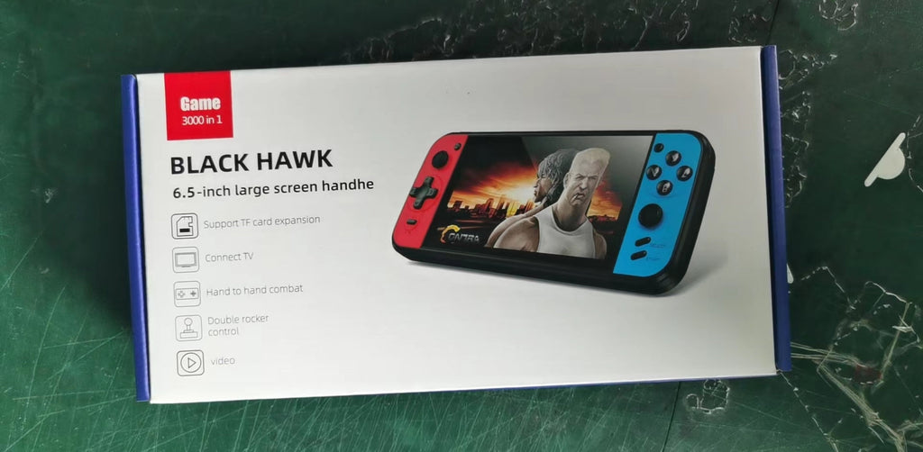Black Hawk X16 Plus Handheld Game Console – 6.5" HD Screen | 14,000 Games | Rechargeable