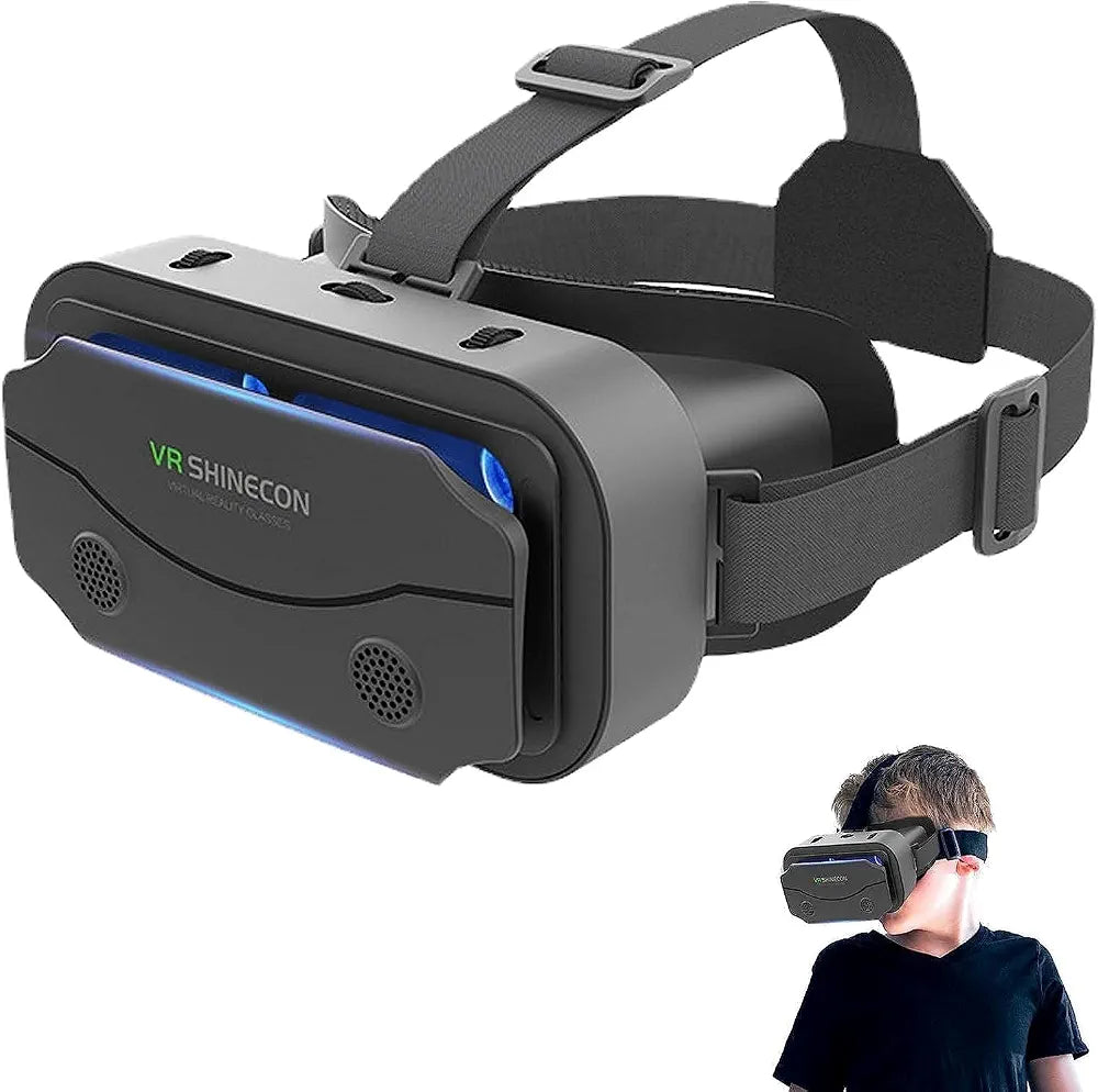 VR Shinecon SC-G13 – Virtual Reality Glasses with HD Lenses, Built-in Speakers & Large-Screen Compatibility