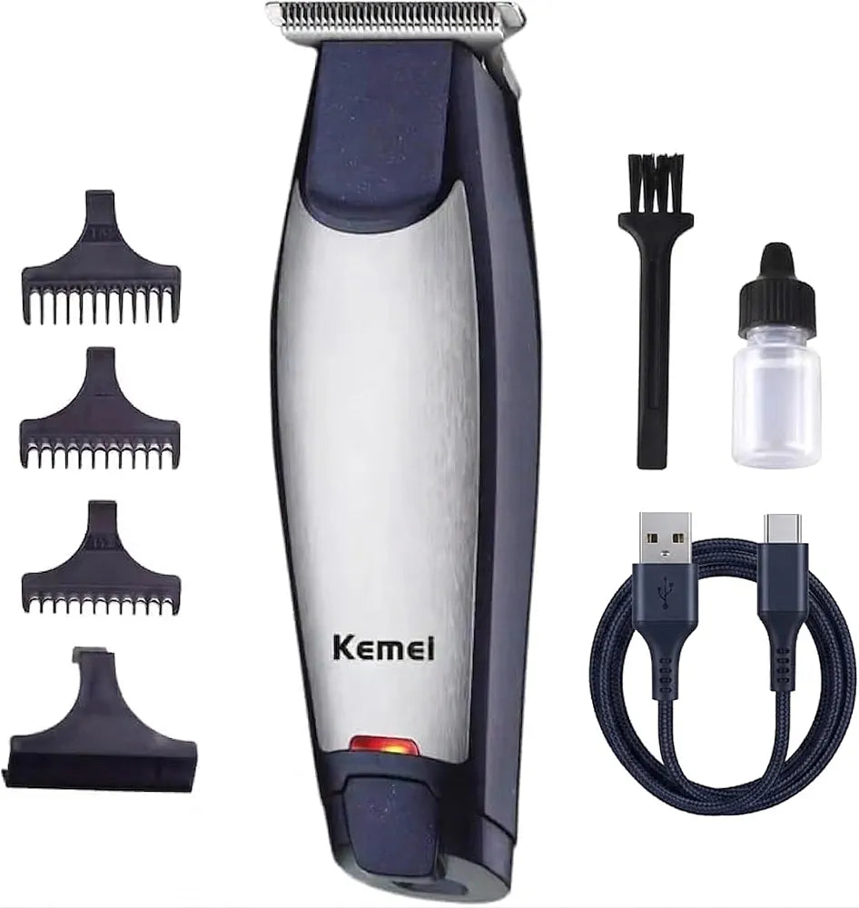 Close-up of Kemei KM-5021 T-blade trimmer head