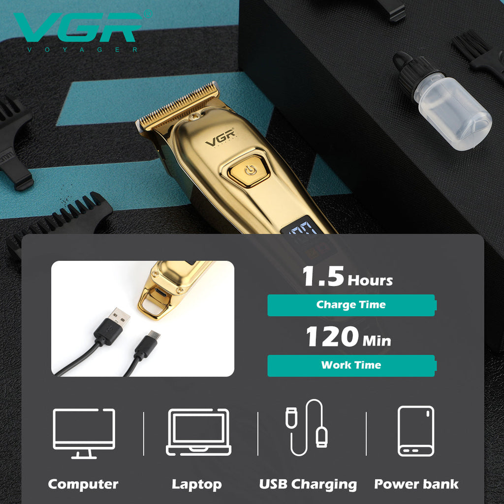 VGR V-965 Professional Hair Trimmer – Gold Edition