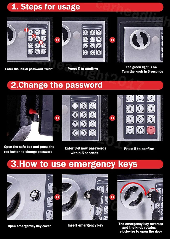 Electric Safe T-20 | Digital Keypad & Emergency Key