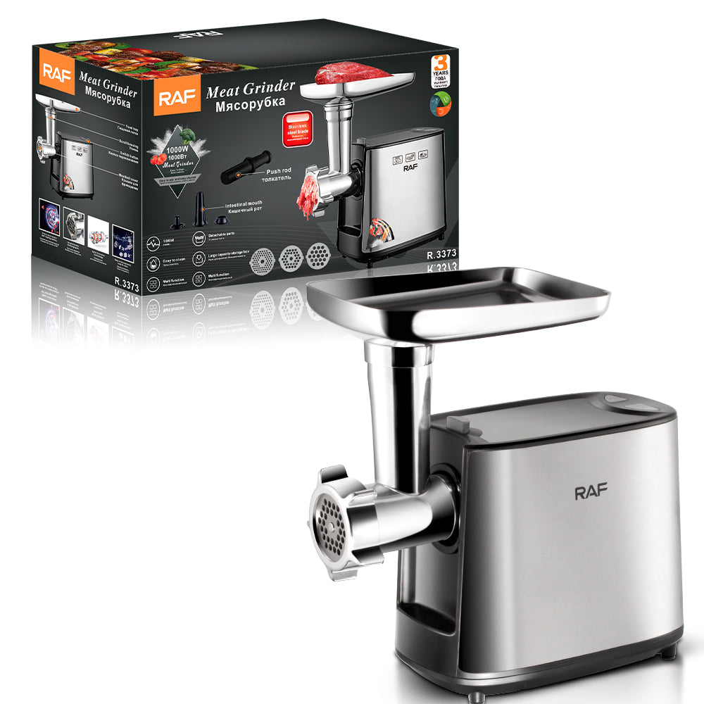 RAF Electric Meat Grinder 1000W – Heavy Duty Stainless Steel | Model R.3373