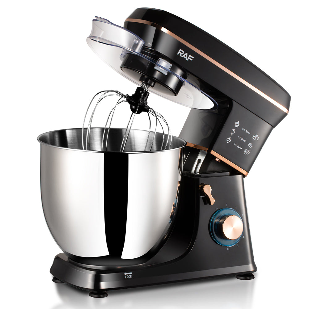 RAF Stand Mixer 7L 1400W – 6-Speed with 3 Attachments