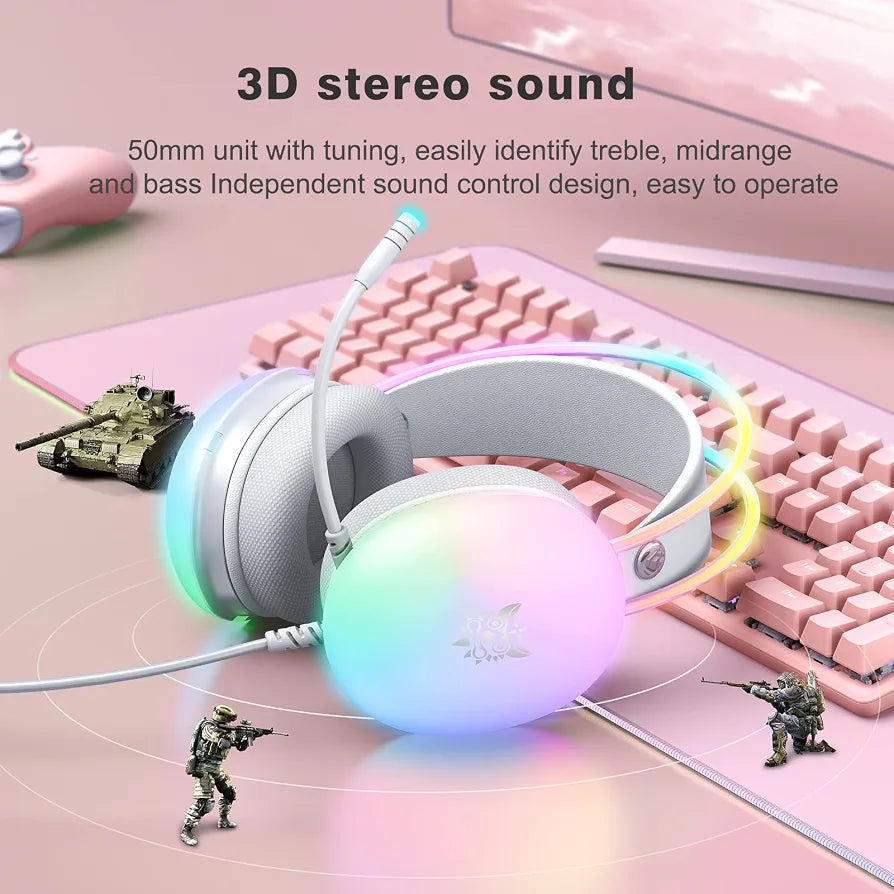 ONIKUMA Gaming Headset with RGB Lighting