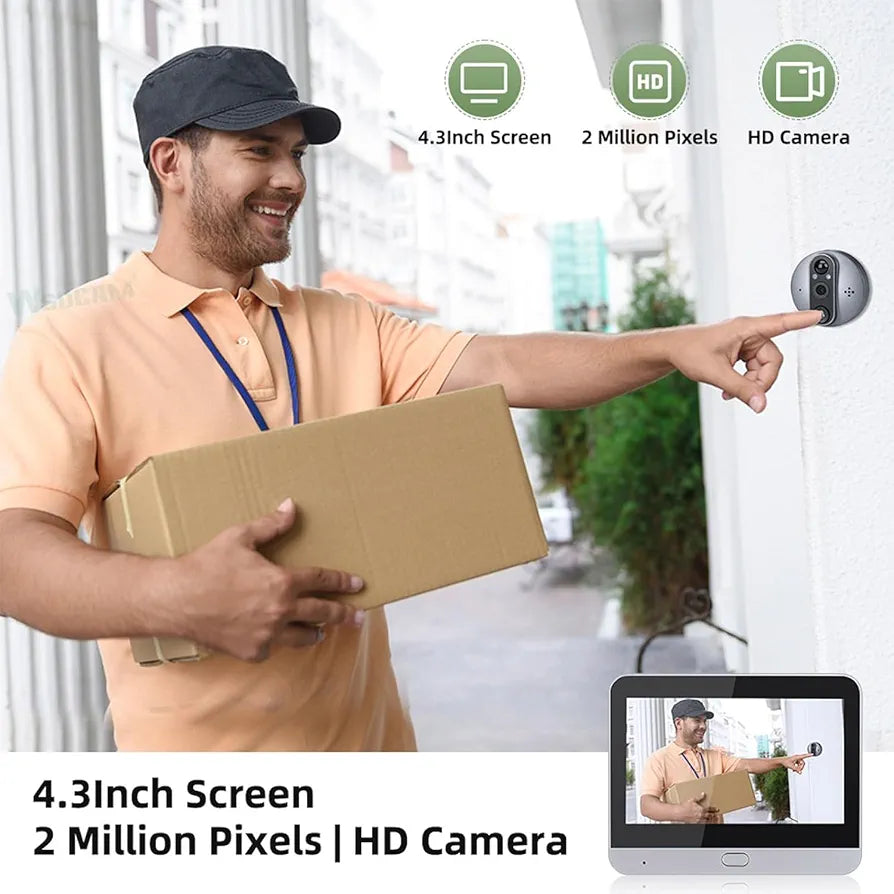 Tuya Smart Doorbell Camera – 1080p Full HD with 4.3" Monitor