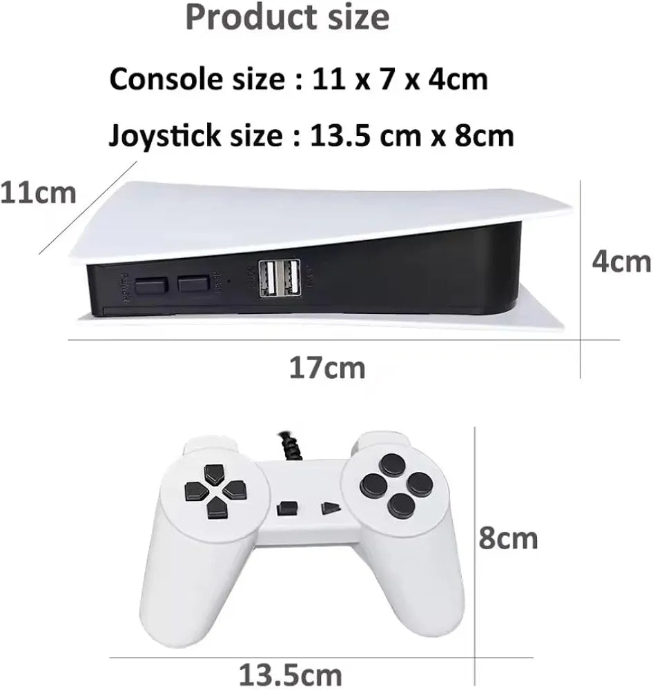 GS5 Retro TV Game Console – 8-Bit, 300 Built-In Classic Games, 2 Wired Controllers