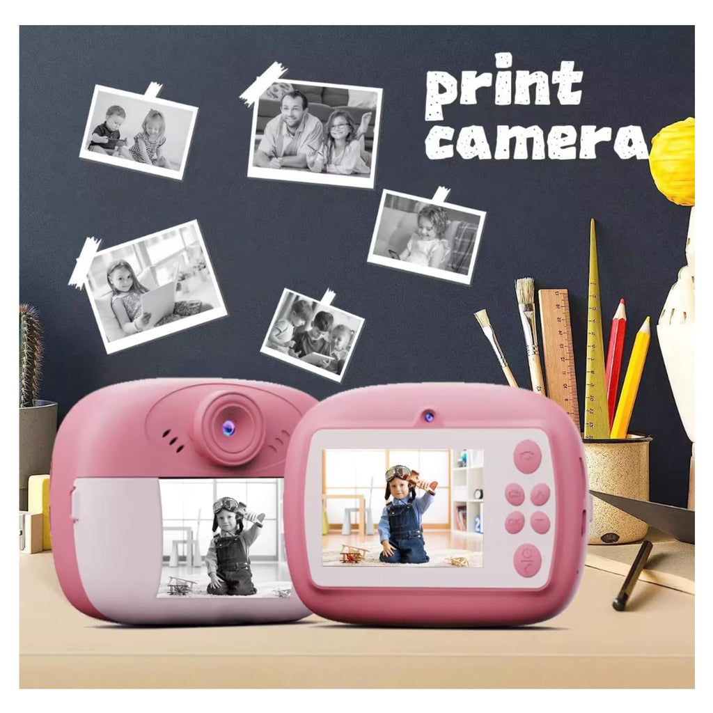 Kids Instant Print Camera with Color Pens – Blue