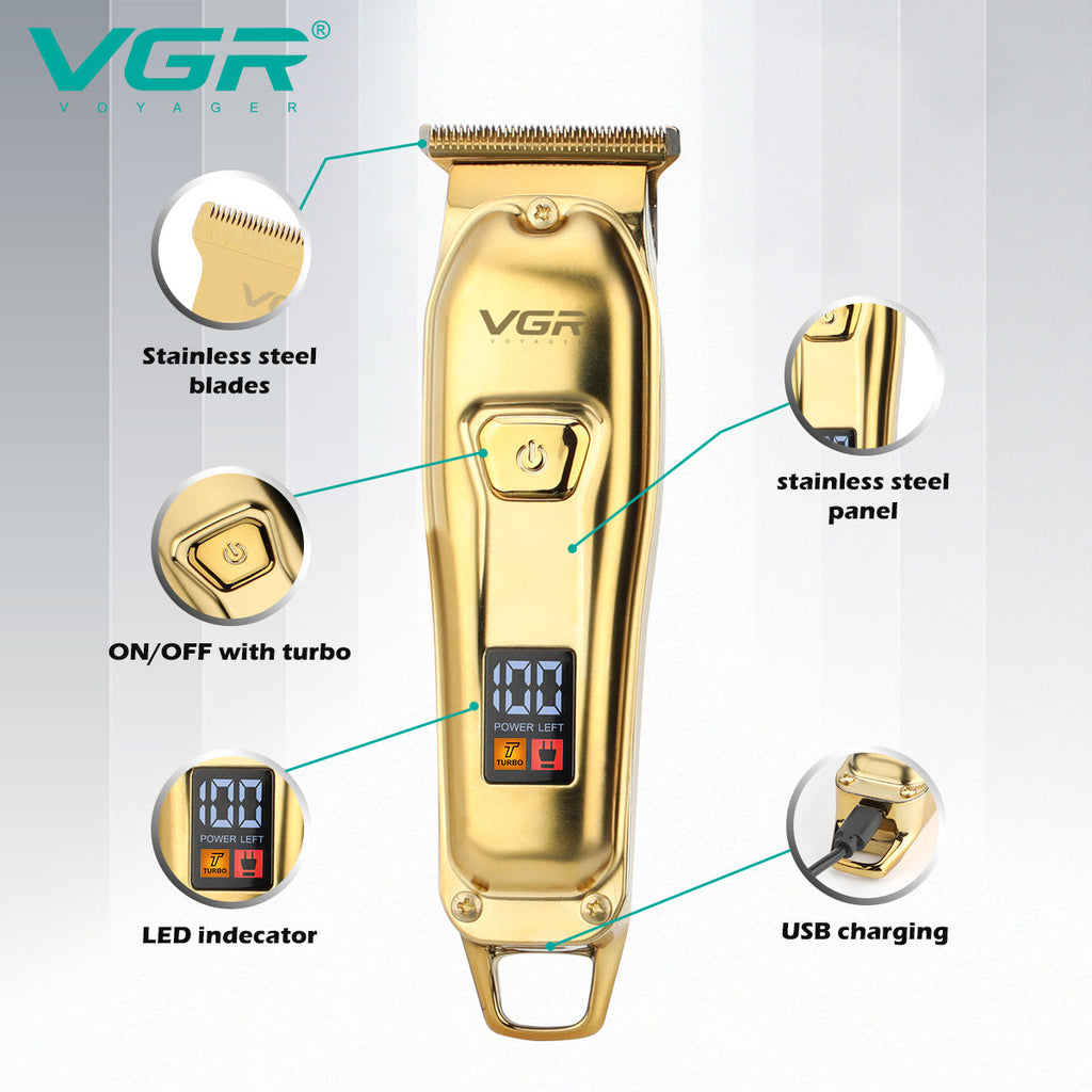 VGR V-965 Professional Hair Trimmer – Gold Edition