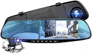 Mirror dash cam side profile view
