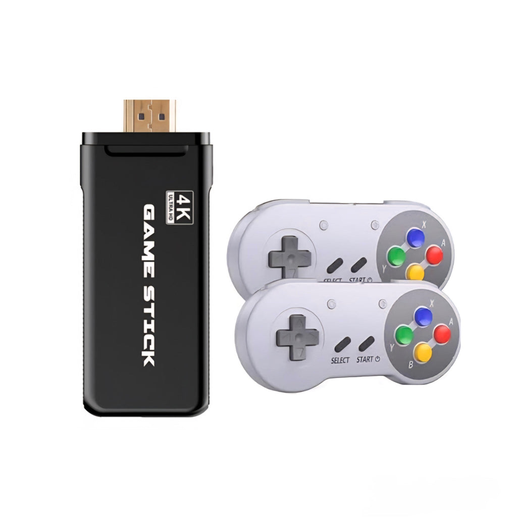 4K Game Stick – 2.4G Wireless Retro Console with 2 Controllers