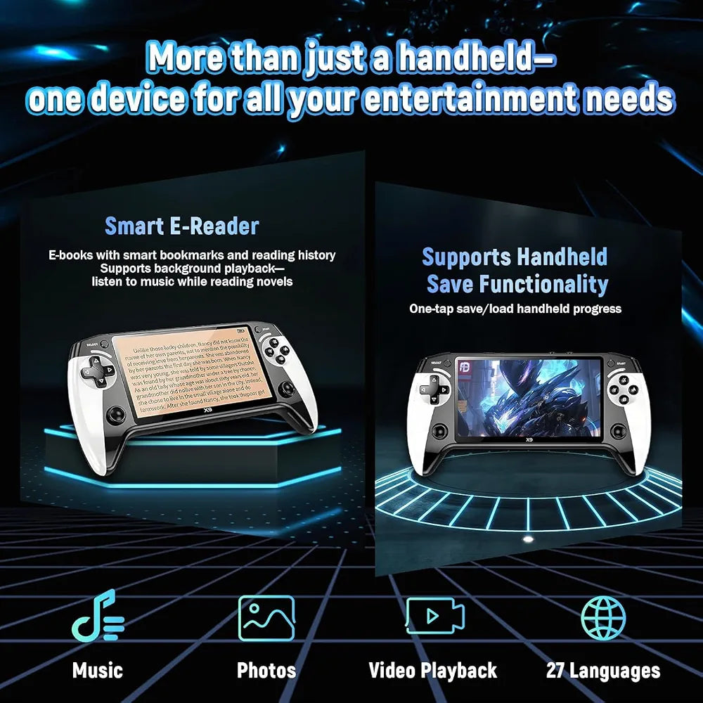 X9 Handheld Game Console – 5.5" Screen, 15,000+ Games, 9 Emulators, TV Compatible