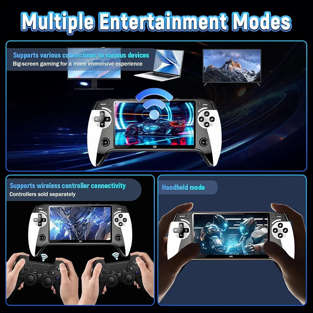 X9 Handheld Game Console – 5.5" Screen, 15,000+ Games, 9 Emulators, TV Compatible