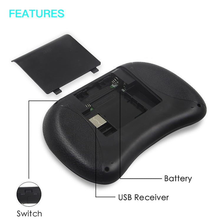 Mini Wireless Keyboard i8 with Touchpad & RGB Backlight – 2.4GHz