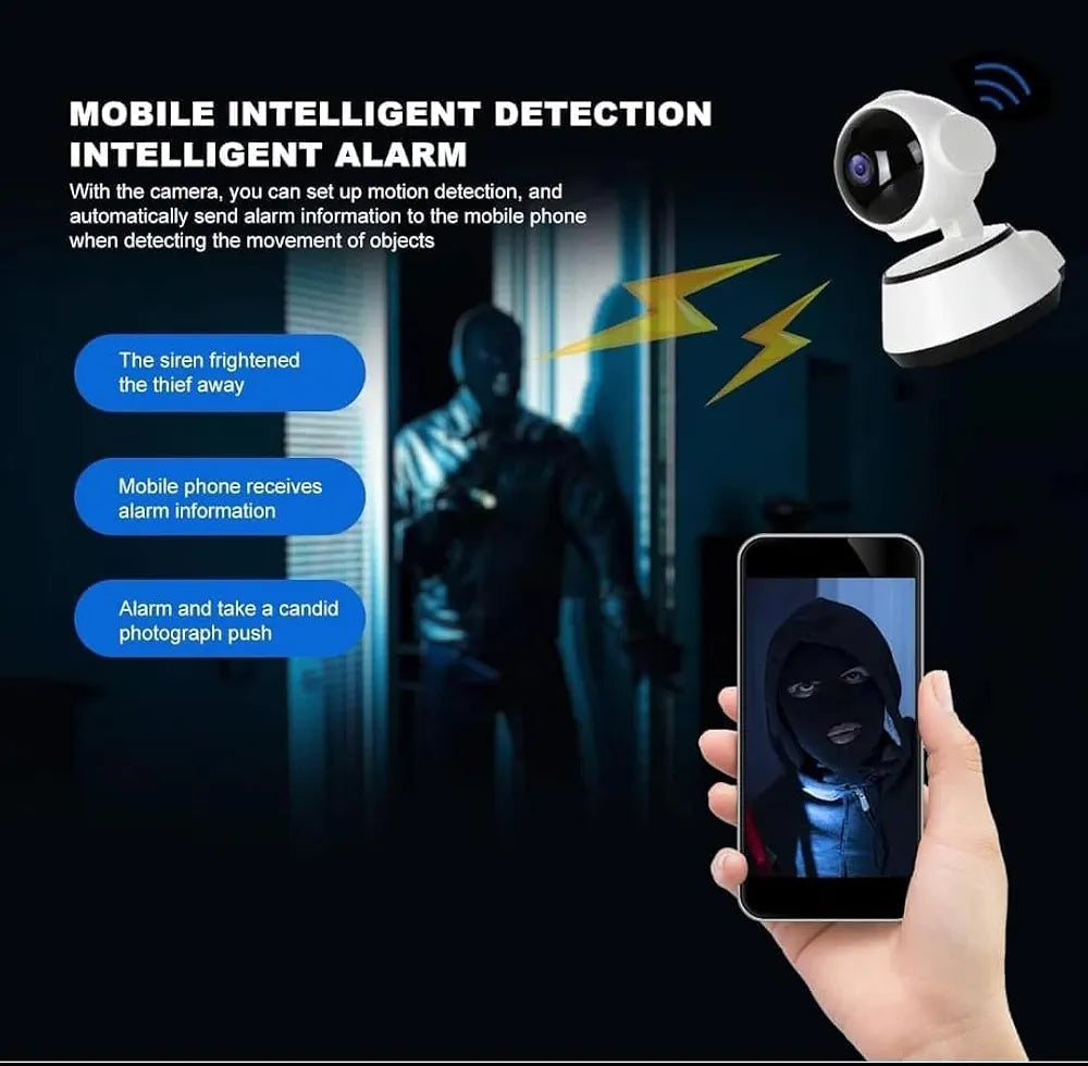 V380 Pro WiFi Camera – 1080p Full HD | Night Vision | 360° Pan & Tilt