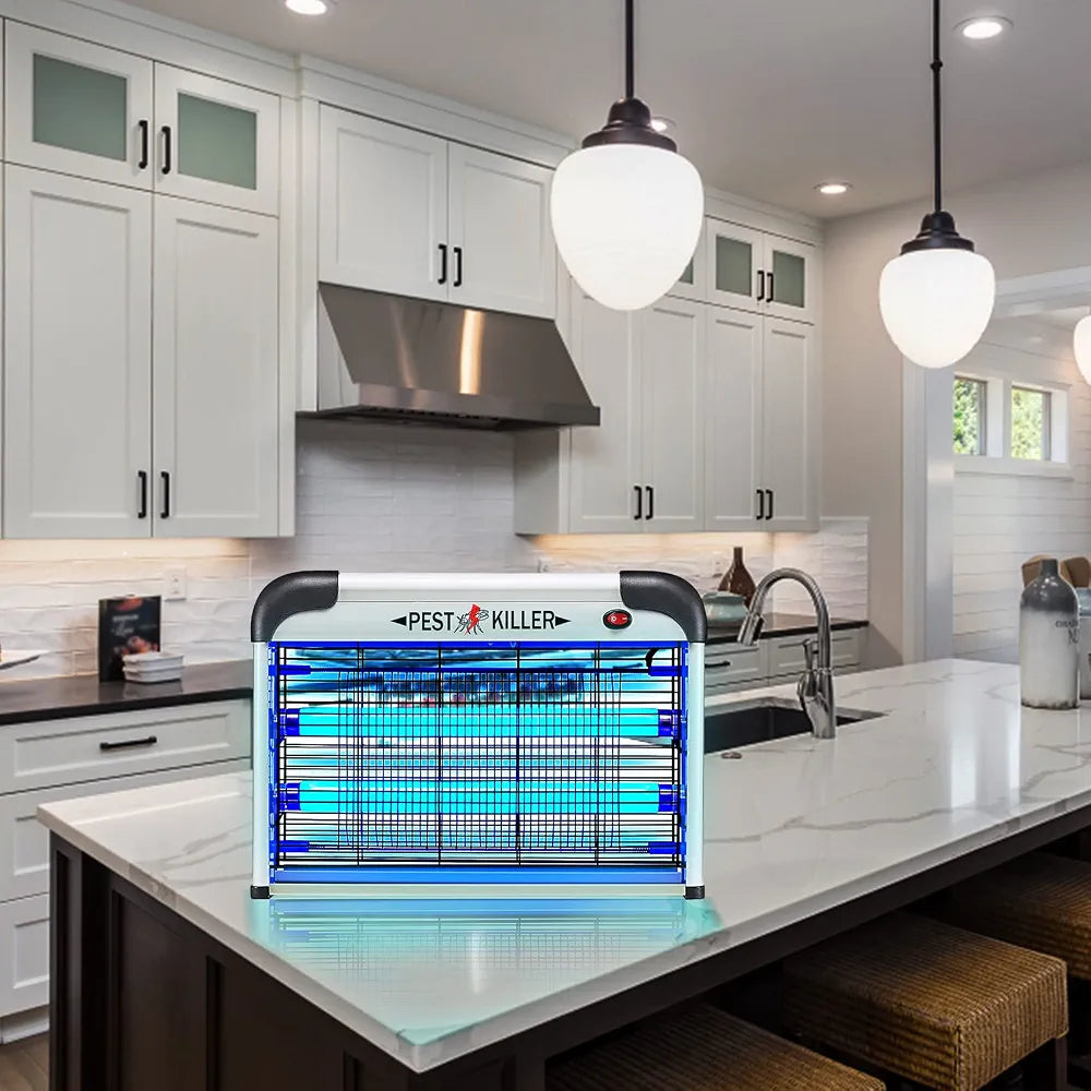 Electric UV Insect Killer with Dual Lamps & Removable Tray