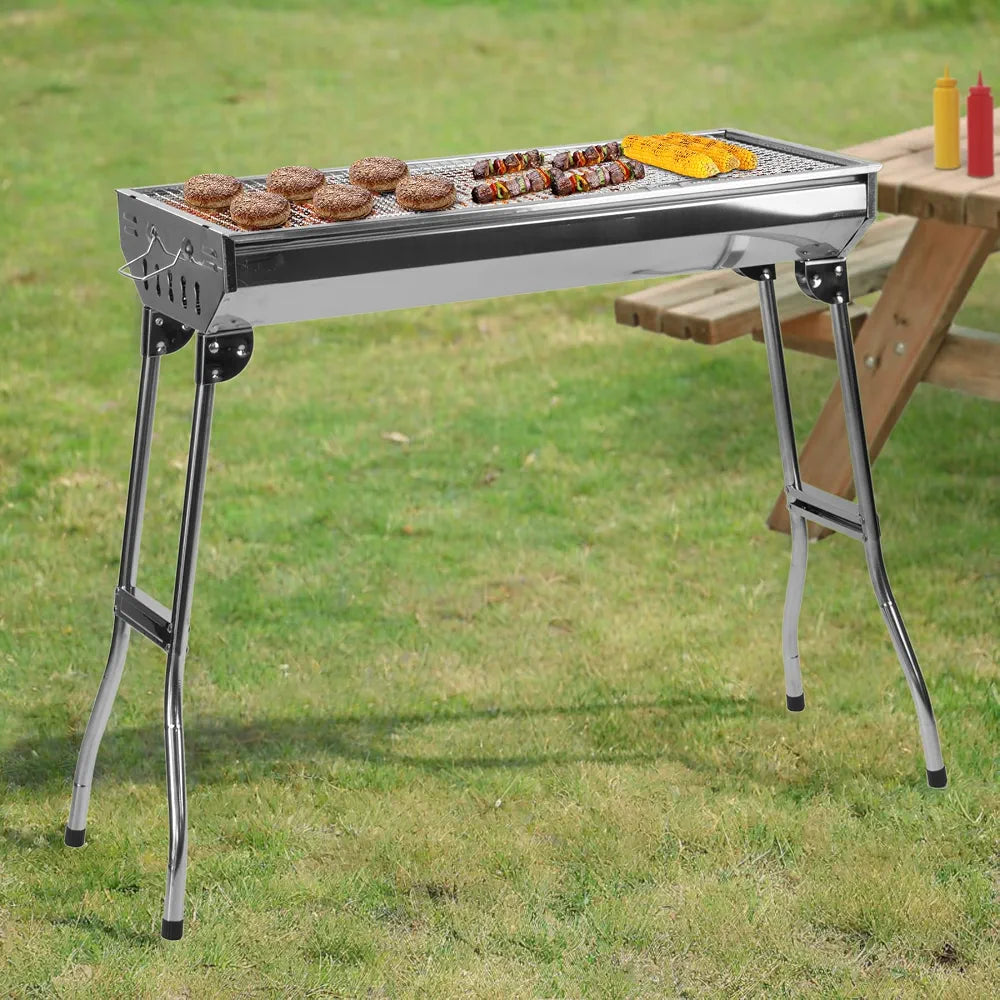 Portable Stainless Steel BBQ Charcoal Grill