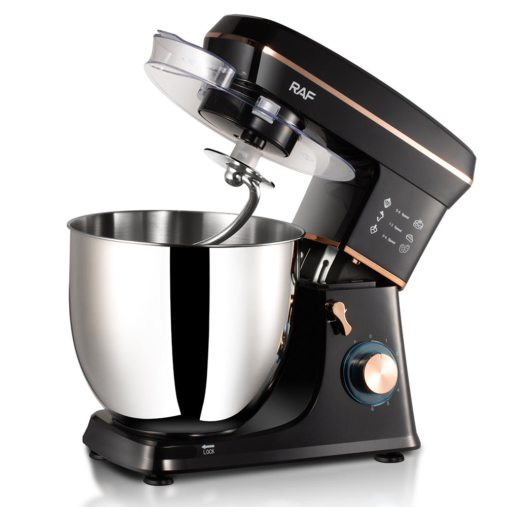 RAF Stand Mixer 7L 1400W – 6-Speed with 3 Attachments