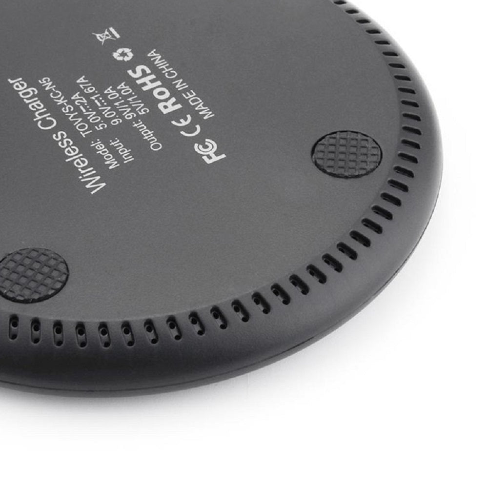 TOVYS-KC-N5 Wireless Charger Pad – 9W Fast Charge, Case Friendly