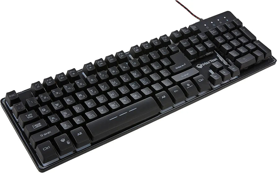 MeeTion K9300 Rainbow Backlit Gaming Keyboard – Wired USB, 104 Keys