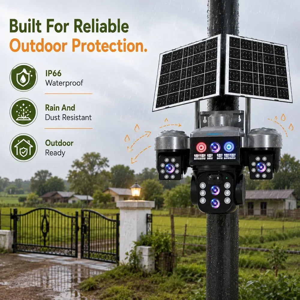 WiFi Solar Security Camera X3 – 4K Ultra HD 12MP