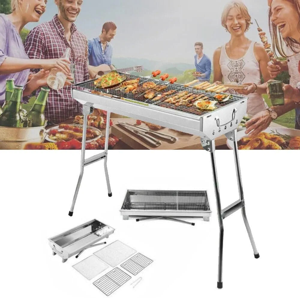 Portable Stainless Steel BBQ Charcoal Grill