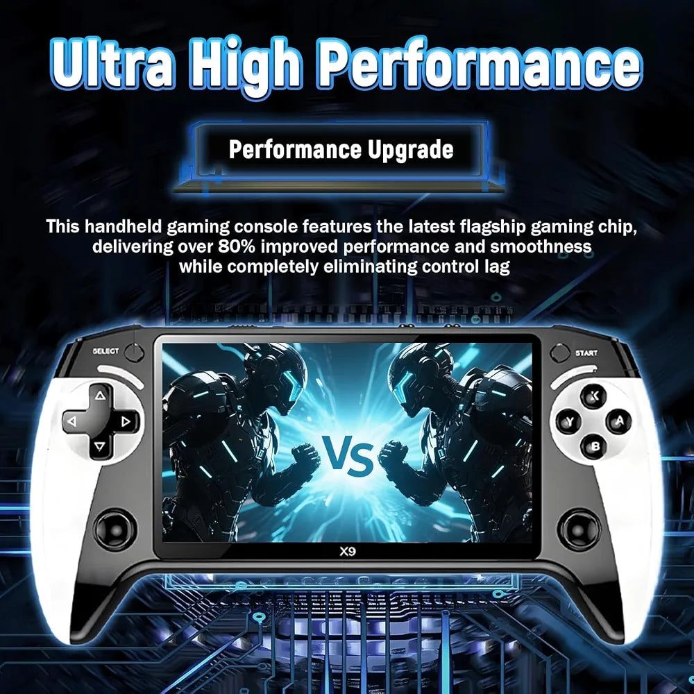 X9 Handheld Game Console – 5.5" Screen, 15,000+ Games, 9 Emulators, TV Compatible