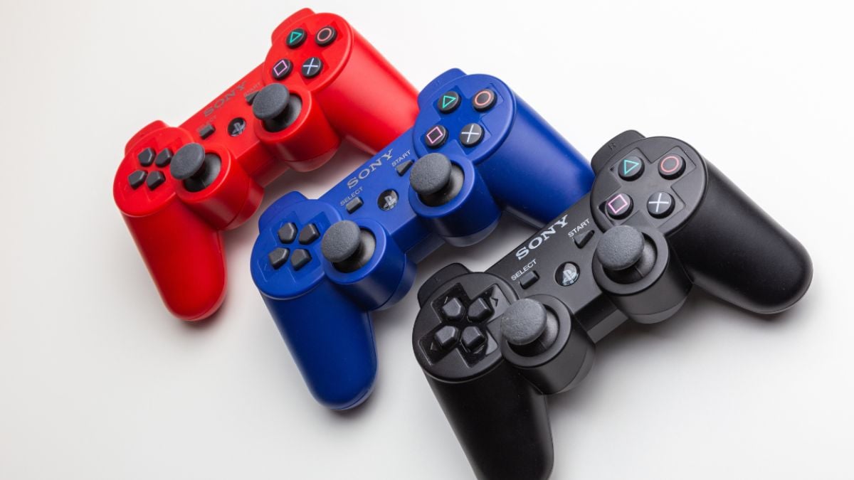 PS3 Gaming Controller – Black, Blue & Red