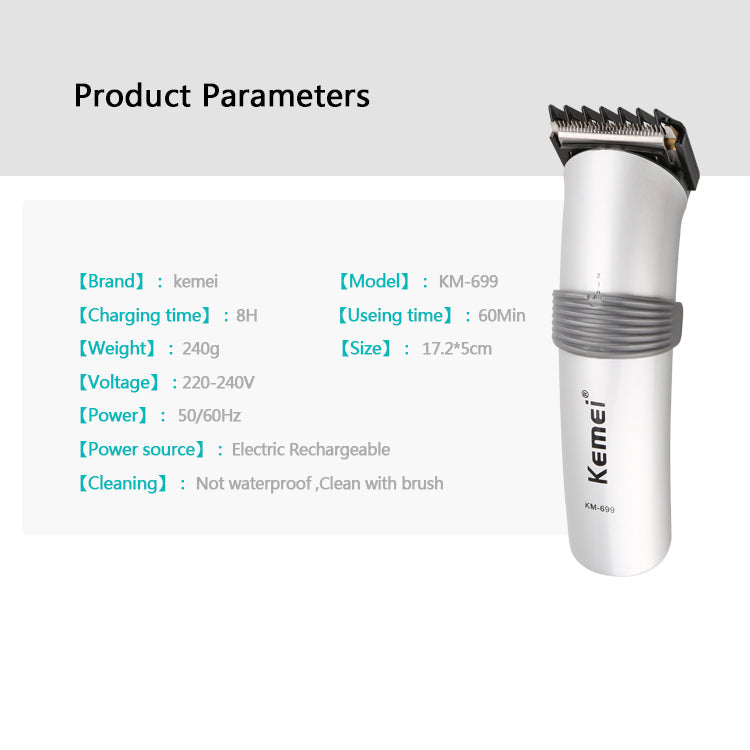 Kemei KM-699 Professional Rechargeable Hair Clipper