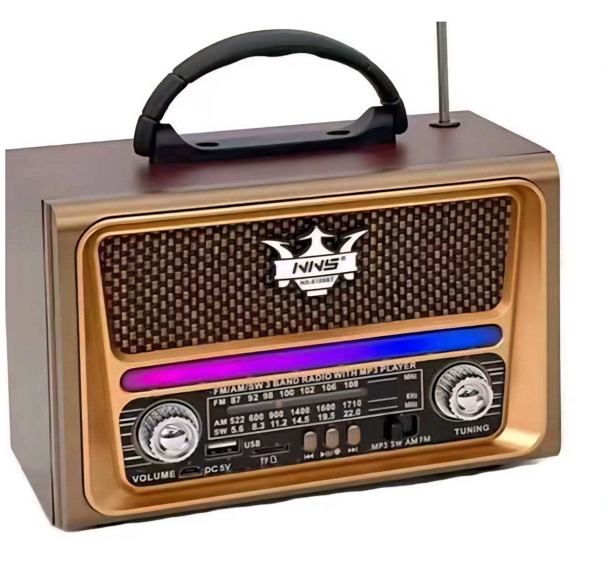 NNS NS-8188BT Antika Vintage Bluetooth Radio Speaker – Medium Size