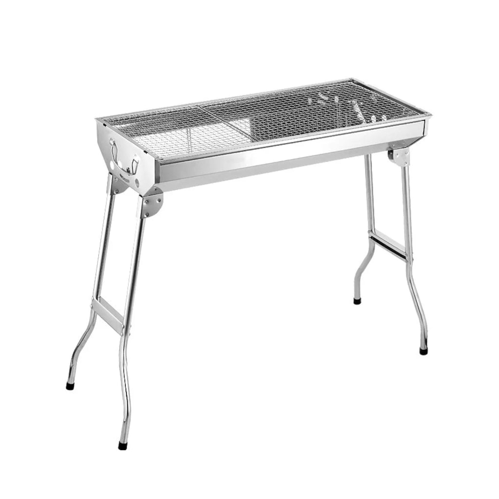Foldable Stainless Steel Charcoal BBQ Grill – Full Size