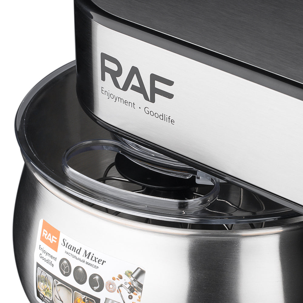 RAF Stand Mixer 1000W – 6-Speed | 5L Stainless Steel Bowl | 4 Attachments | Model SC.209