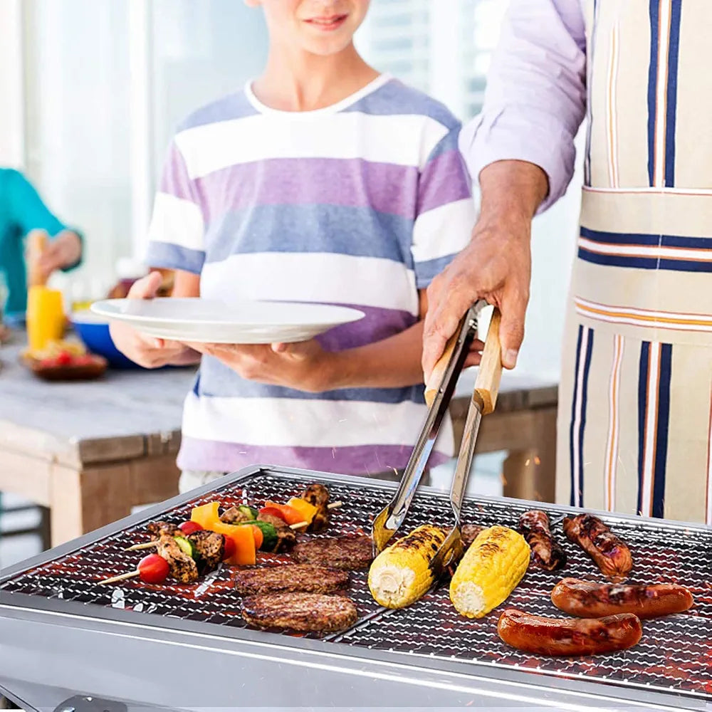 Foldable Stainless Steel Charcoal BBQ Grill – Full Size