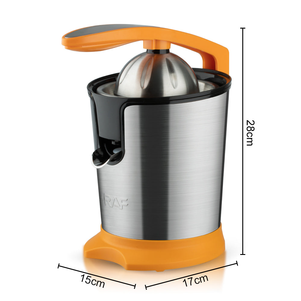 RAF R.623B Electric Citrus Juicer 400ML – 180W Stainless Steel with Bidirectional Rotation
