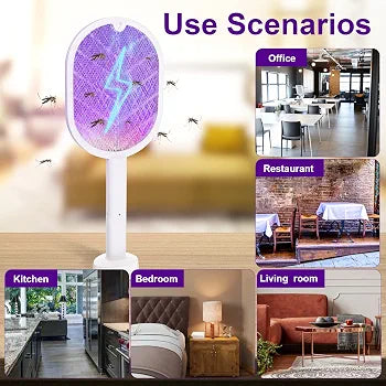 2-in-1 Electric Mosquito Racket & UV Trap Lamp