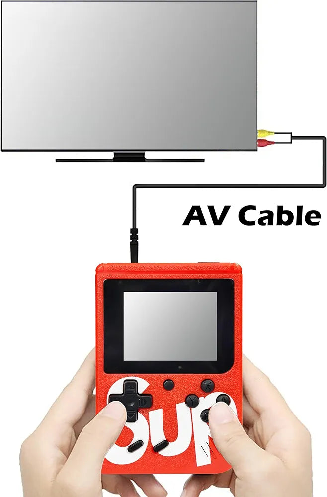 SUP Retro Handheld Game Console – 400 Built-In Games, 3" Screen, TV Output, 2-Player Ready