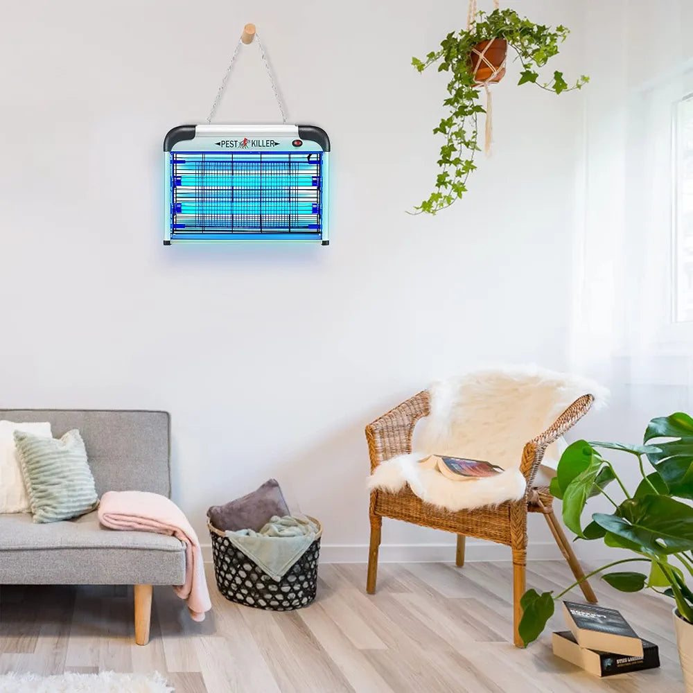 Electric UV Insect Killer with Dual Lamps & Removable Tray