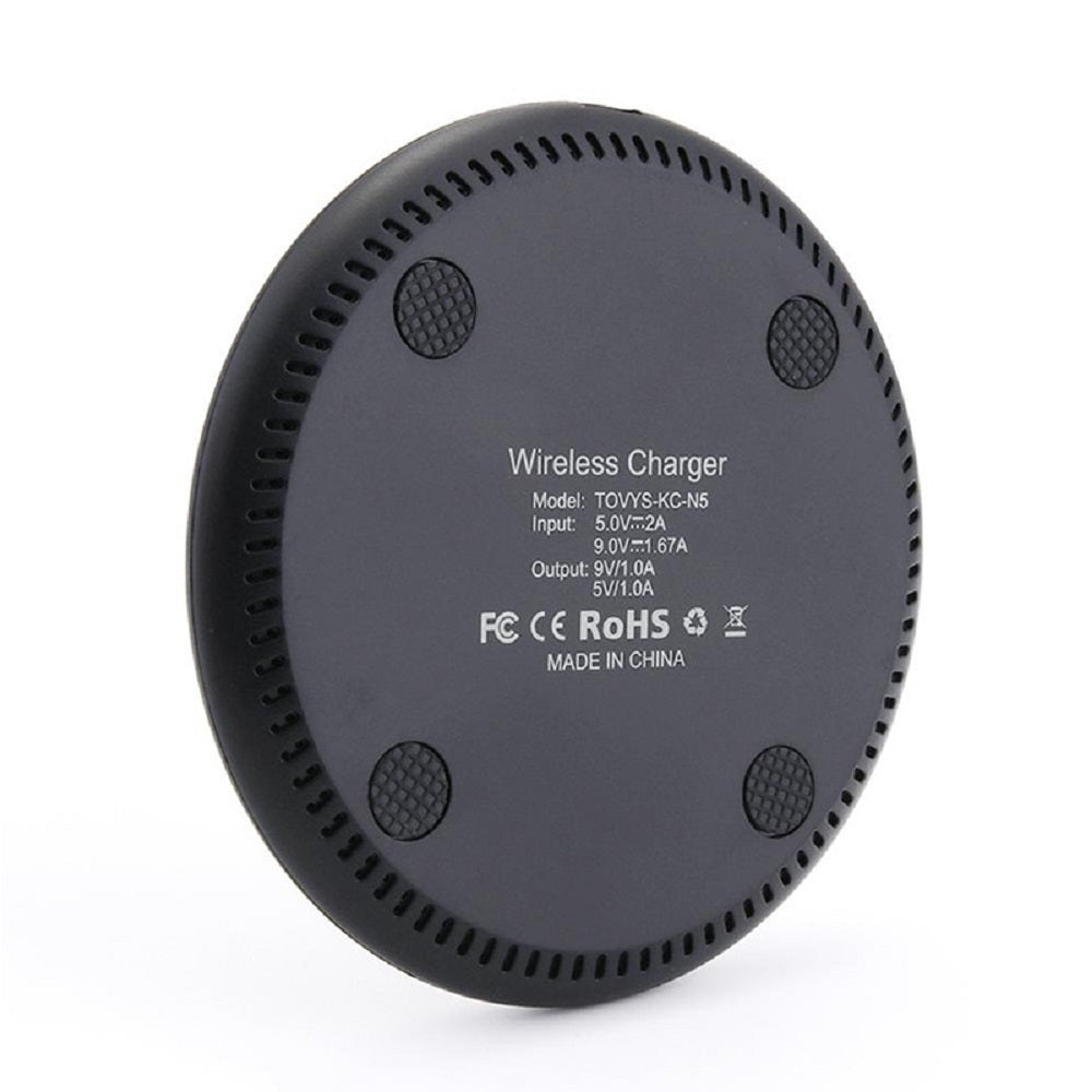 TOVYS-KC-N5 Wireless Charger Pad – 9W Fast Charge, Case Friendly