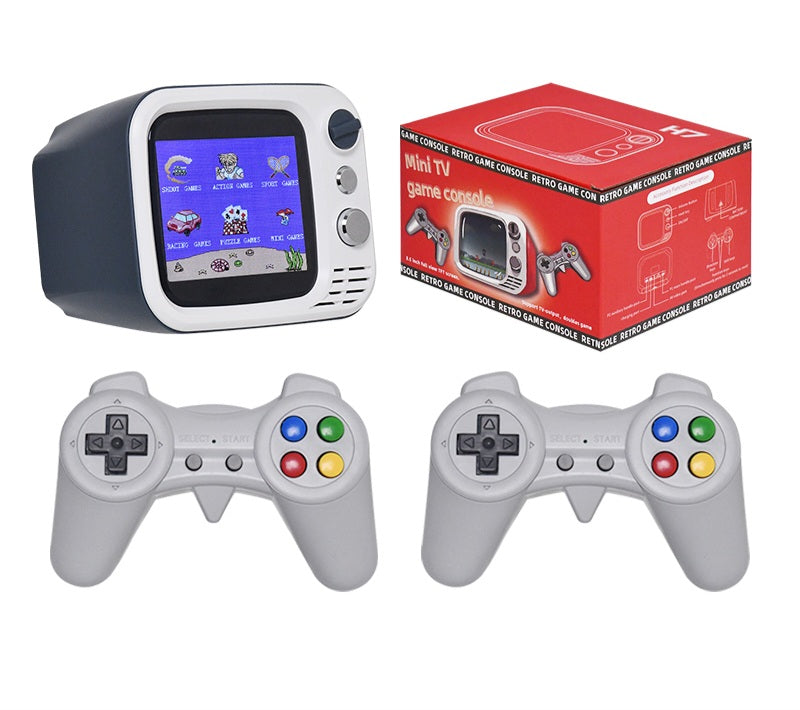 H7 Mini TV Game Console - 3.5" Screen | 740 Retro Games | 2 Wireless Controllers | Rechargeable