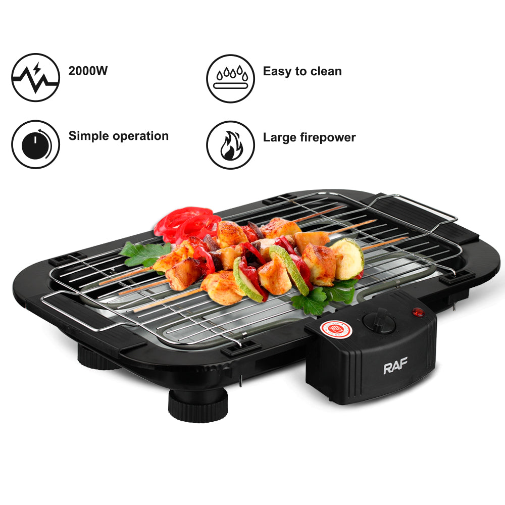 RAF Electric Barbecue Grill R.5301 – 2000W Indoor BBQ Grill