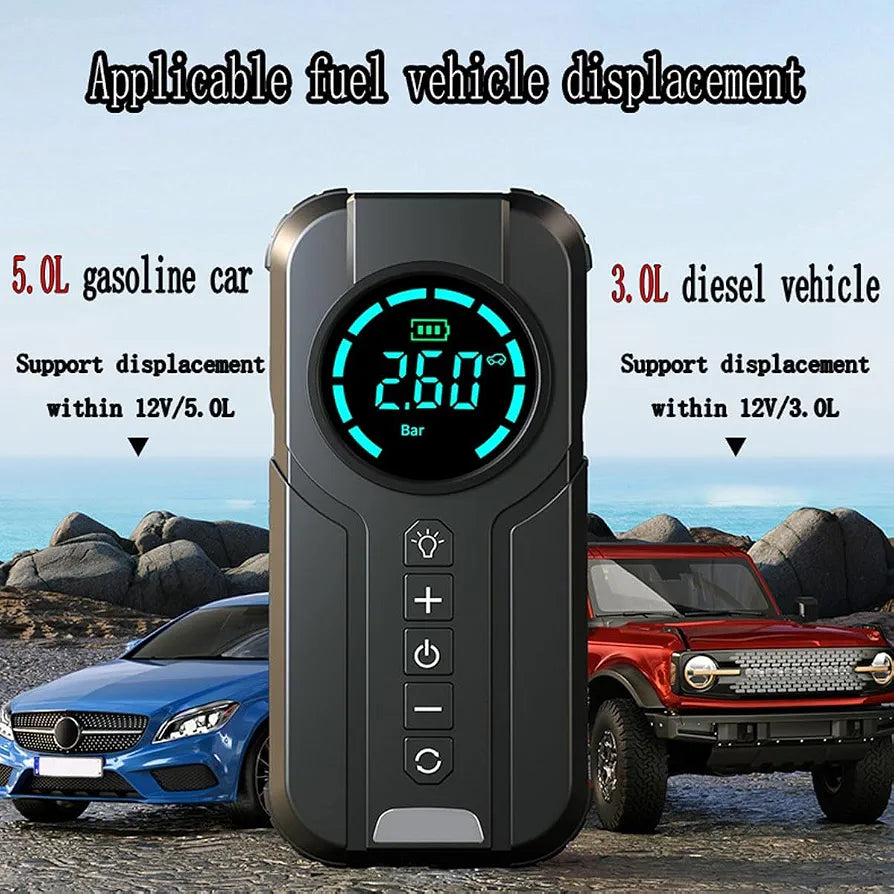 HIMK All-in-One Car Jump Starter & Tire Inflator 1000A