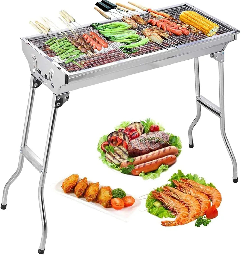 Portable Stainless Steel BBQ Charcoal Grill