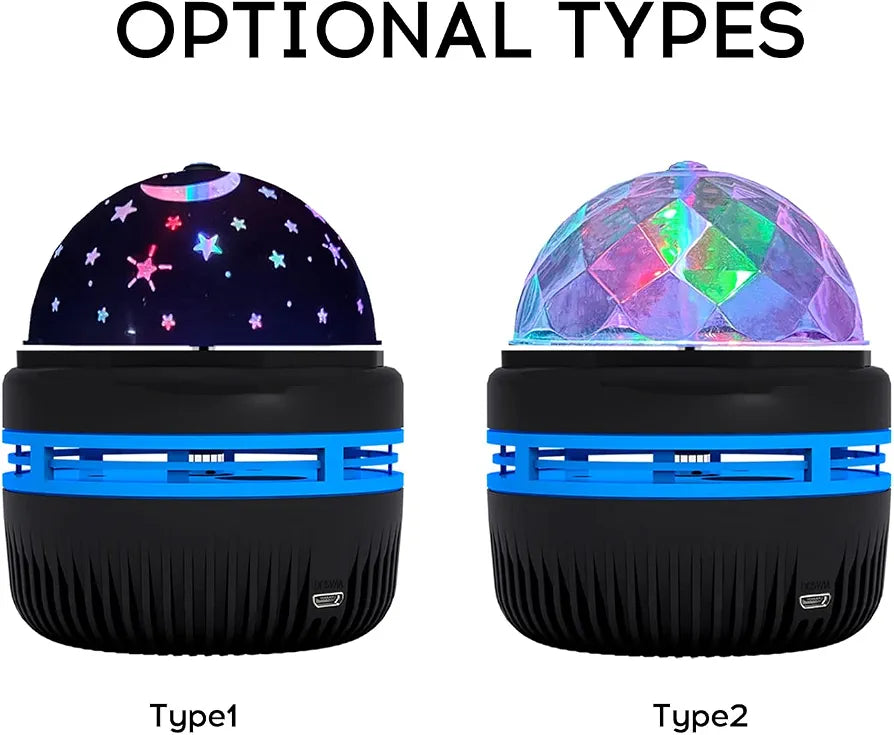 DC5V 3W LED Magic Ball Projector Light – Rotating RGB Disco Party Lamp (USB Powered)