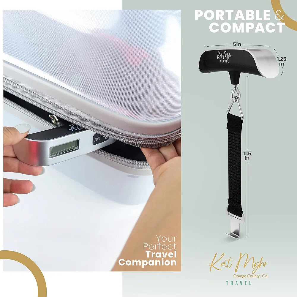 Kat Myhr Portable Digital Luggage Scale, 50 kg / 110 lb
