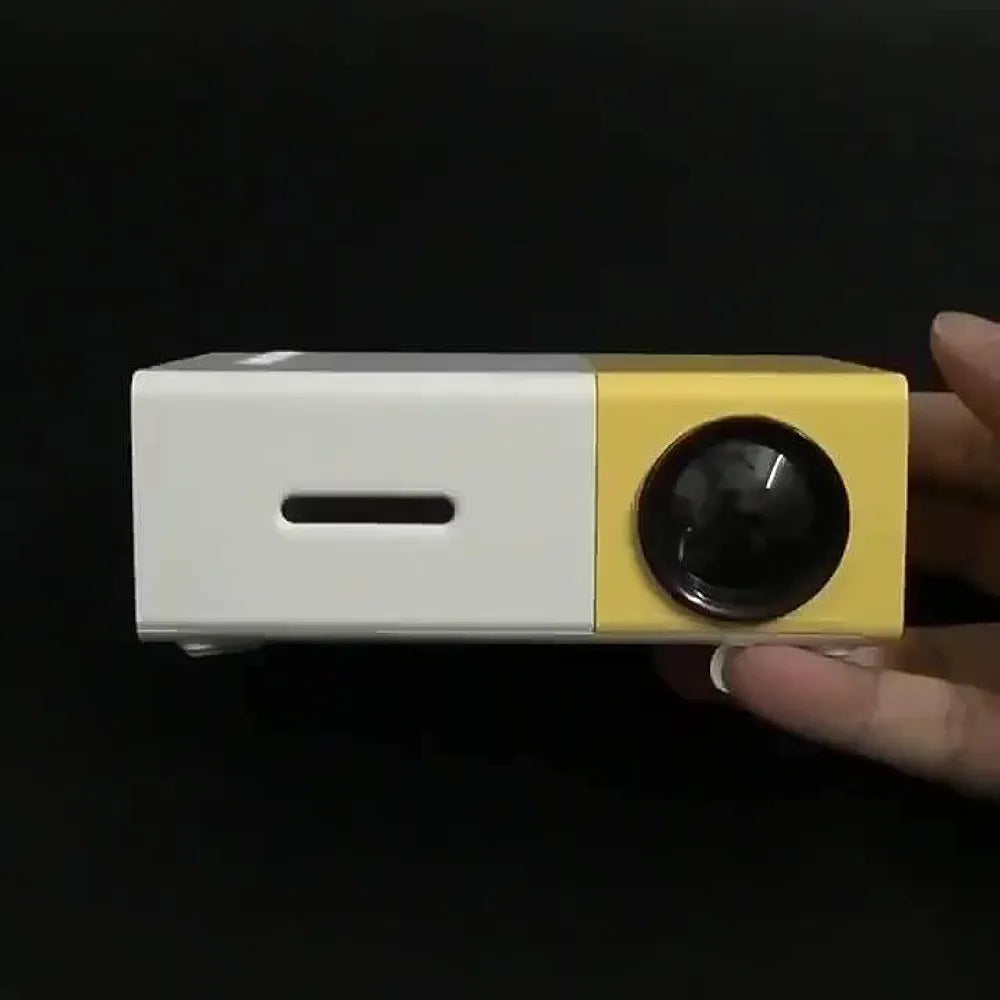 YG300 Mini LED Projector – 1080P, HDMI/USB/AV/SD, Built-in Speaker, Remote & HDMI Cable Included