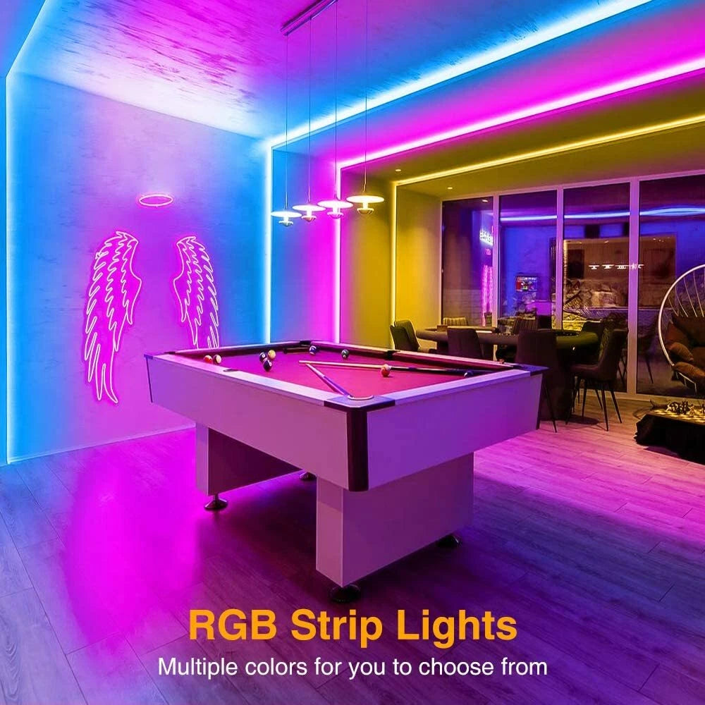 RGB LED Strip Light 5M – 16 Colors, 4 Modes | 24-Key IR Remote & Power Adapter Included