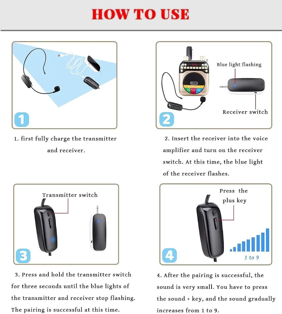 AY-101 headset microphone setup instructions