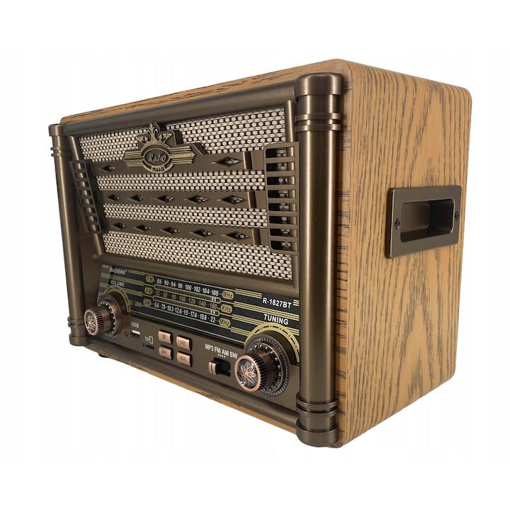 Raiseng R-1827BT Antika Vintage Bluetooth Radio Speaker – Large Size