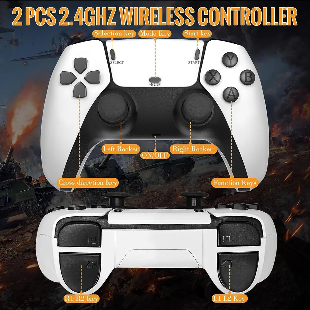 Game Stick Pro 4K – Wireless Retro Gaming Console with 20,000+ Games & 2 Controllers