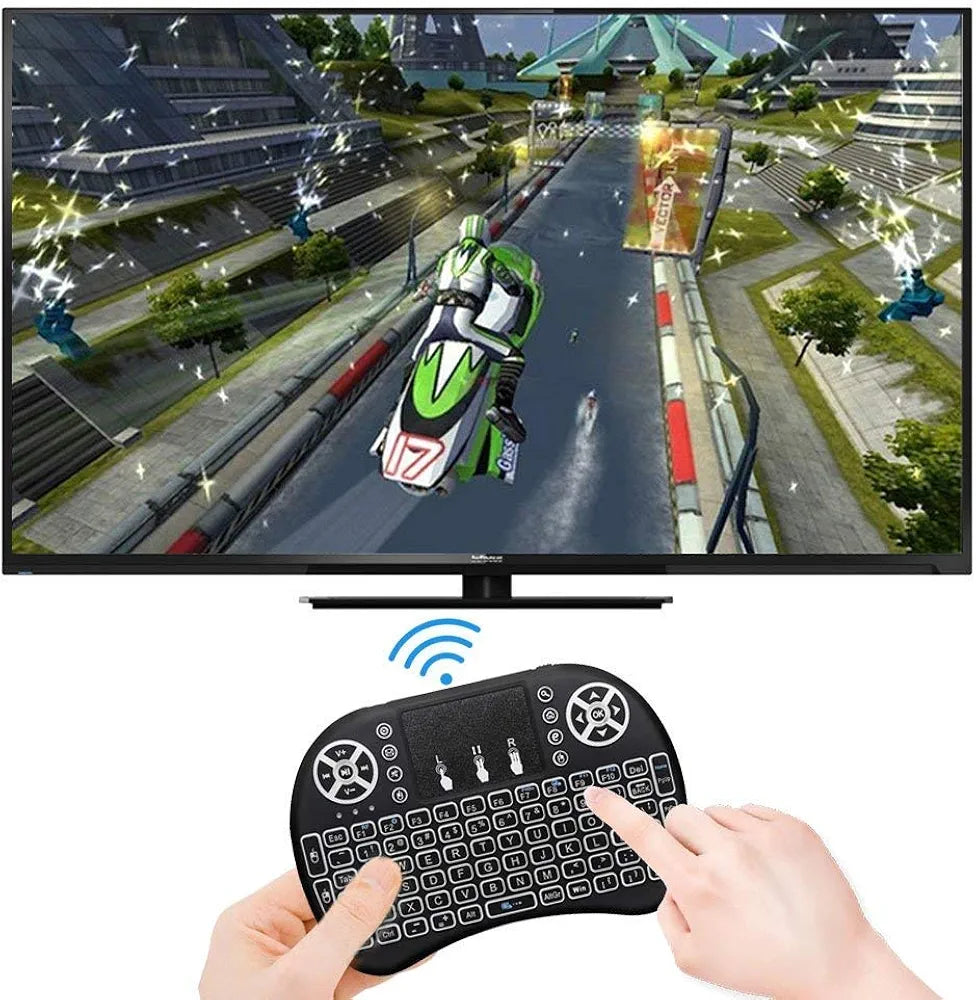 Mini Wireless Keyboard i8 with Touchpad & RGB Backlight – 2.4GHz